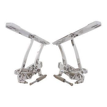 1966 1967 NOVA BILLET HOOD HINGES POLISHED, DIRECT BOLT ON. MADE IN U.S.A.